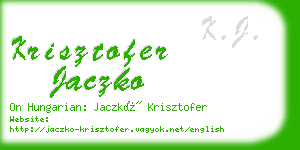 krisztofer jaczko business card